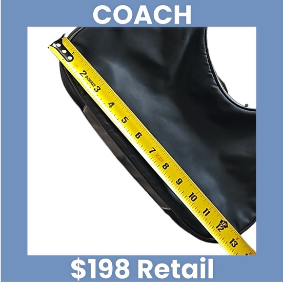 Coach Black Nylon Boho Bag with Leather Trim M32-4448 EUC Y2K - Picture 9 of 15